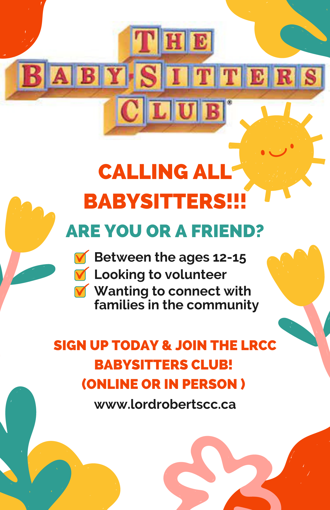 Babysitters Club Lord Roberts Community Centre